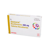 Moxfacin (Moxifloxacino) Tabletas 400 Mg Caja X 7 Unds